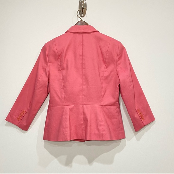 Talbot's Pink 7/8 Sleeve One Button Blazer Size 8 Petite - Picture 9 of 15